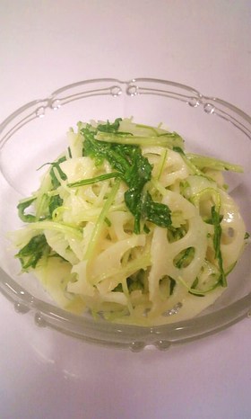 水菜と✿れんこんの✿酢みそ✿和え