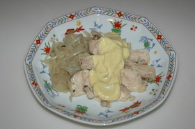 カレー風味が食欲をそそる☆蒸し鶏