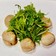 水菜と炙り貝柱のサラダ