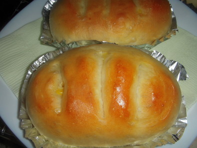 炊飯器で発酵パン（コーンマヨネーズ）の写真