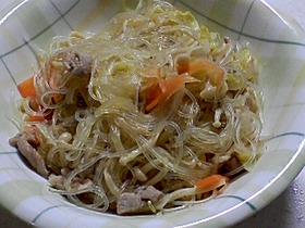春雨入り野菜炒め