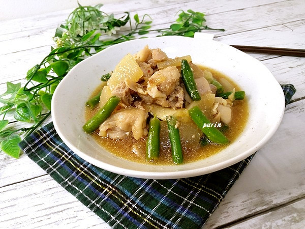 レンジで♪大根と鶏もも肉の焼肉のタレ煮の画像