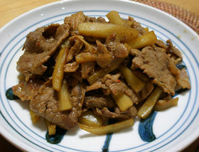 豚肉とレンコンのピリ辛炒め