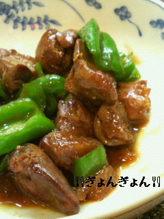 鶏レバーの甘辛炒め