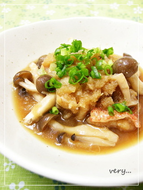 赤魚としめじの大根おろし煮