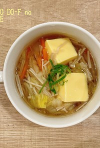 たまご豆腐のあんかけスープ