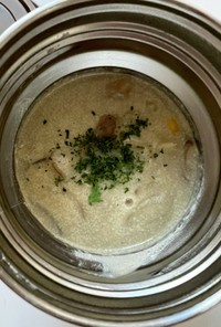米粉と舞茸で燃焼クリームスープ！