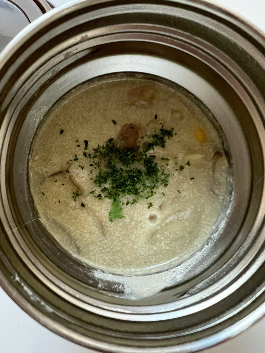 米粉と舞茸で燃焼クリームスープ！の画像