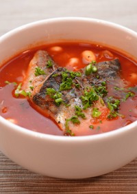 鯖と大豆のトマト煮