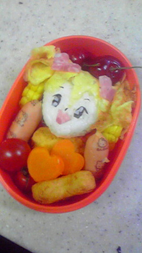 キャラ弁 プリキュア ピーチ茶巾おにぎり