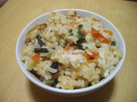 蕨の混ぜご飯(・ω・)ノ
