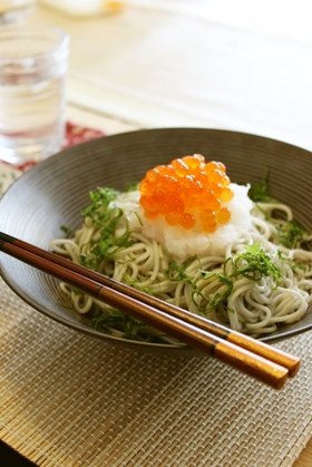 ランチに☆いくらおろし蕎麦