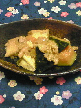 我が家ごはん☆厚揚げかぼちゃ