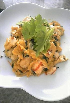 ひじきはふりかけ!豆腐の卵とじ★
