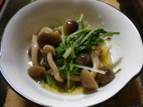 超簡単☆水菜としめじのおひたし