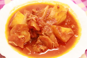 じゃがいもとツナのトマト煮込み♪