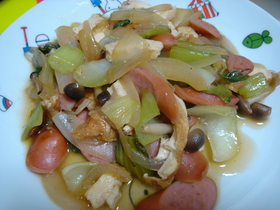 チンゲン菜のコンソメ炒め