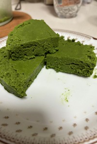 豆腐を使った抹茶米粉ケーキ