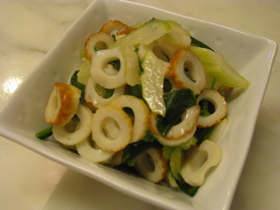 ちくわとセロリのねぎ塩和え
