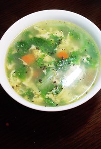 簡単☆べか菜の中華卵スープ
