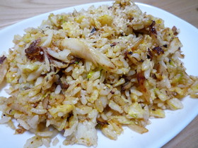 あらっ!!干物でチャーハン出来ちゃった。