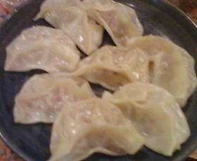 新タマネギと豚肉の蒸餃子
