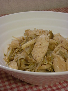 鶏ささみともやしのあっさり中華炒め