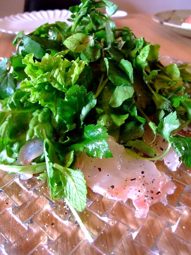 【簡単】金目鯛とクレソンの爽やかなサラダの写真