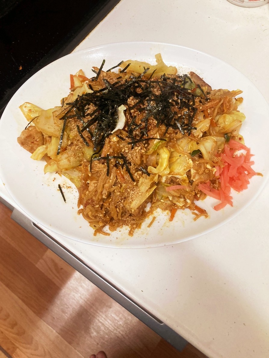 ヘルシー角豚キムチ野菜麺の画像