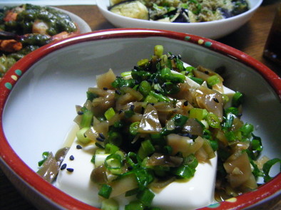 搾菜（ざあさい）豆腐の写真