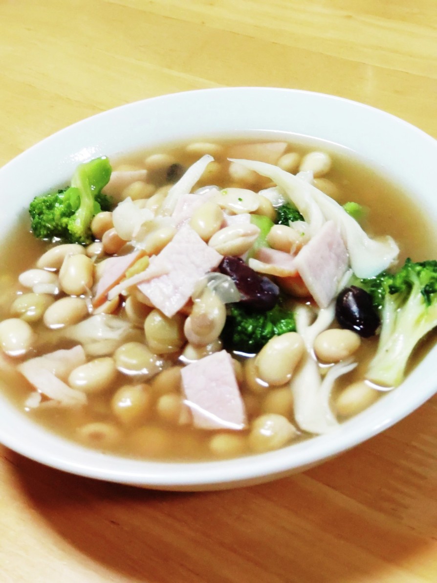 白舞茸と豆の和風汁の画像