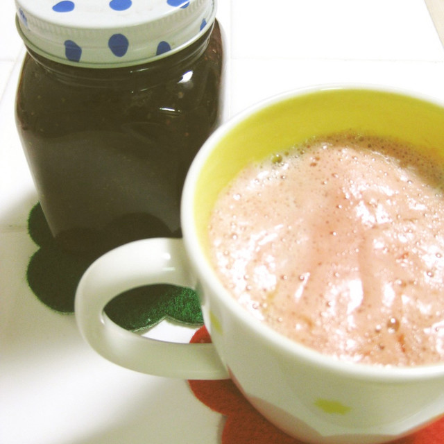 もっと美味しいエコ 苺ジャム後の紅茶ラテ レシピ 作り方 By ちっち５５３５ クックパッド