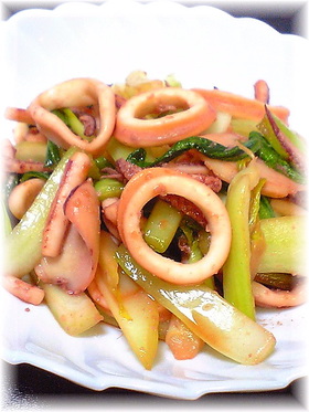 ◆イカと青梗菜の中華炒め◆