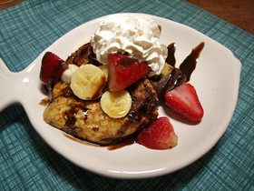 アメリカンな朝食☆チョコフレンチトースト