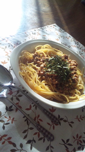 絶対美味しい!シンプル納豆スパゲティ♪