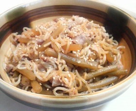 ふきとしらたきの炒め煮