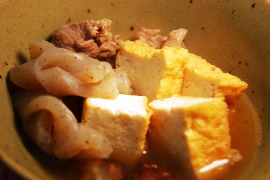 厚揚げで作る肉豆腐の画像