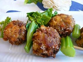 菜の花のカレーつくね