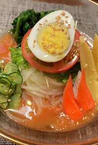 野菜たっぷり超簡単！トマト冷麺