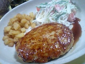 軟骨入り☆照り焼きチキンレンコンバーグ