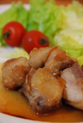 鶏のマーマレード煮込み