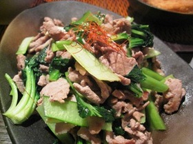 ターサイと豚肉の中華風炒め