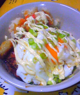 卵がとろ〜り美味しい!★和風ロコモコ丼★