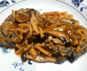 さっぱり☆蓮根ソースの豆腐ハンバーグ