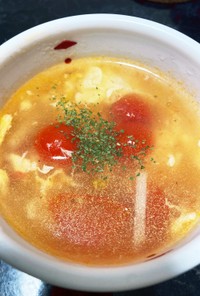 ツマミのミニトマトスープ