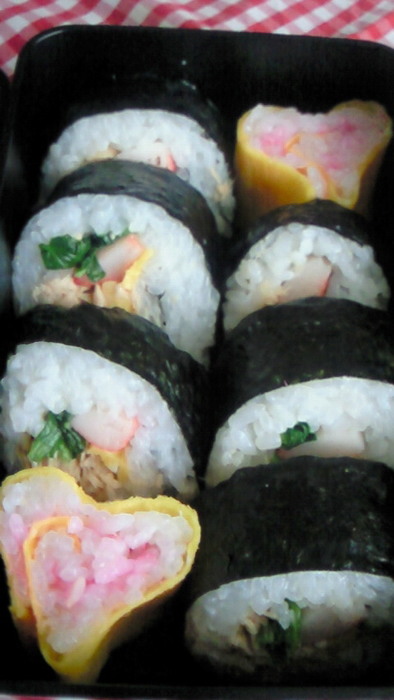ハート巻き寿司♪の写真