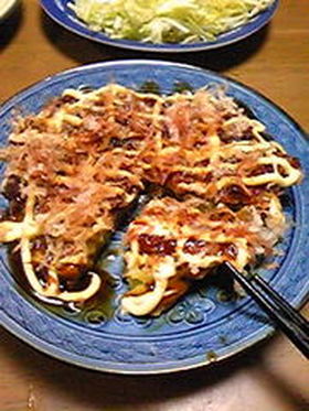 余った揚げ物材料で★即席お好み焼き^^♪