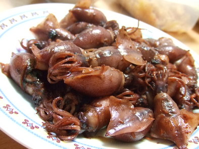ホタルイカの生姜焼きの写真