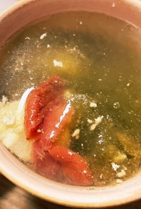 梅と豆腐の即席スープ