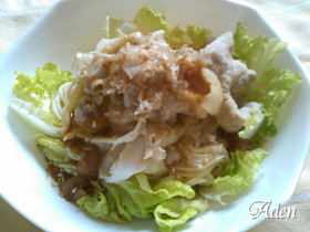 梅風味な豚しゃぶそうめん